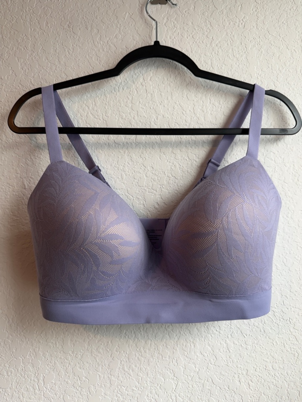 Soma Lavender Lace-Pattern Wireless Comfort Bra - Picture 2 of 8